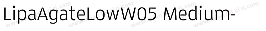 LipaAgateLowW05 Medium字体转换